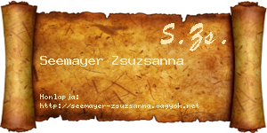 Seemayer Zsuzsanna névjegykártya